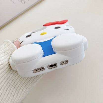 Cute Hello Kitty Liquid Silicone Phone Holder Cover Phone Case