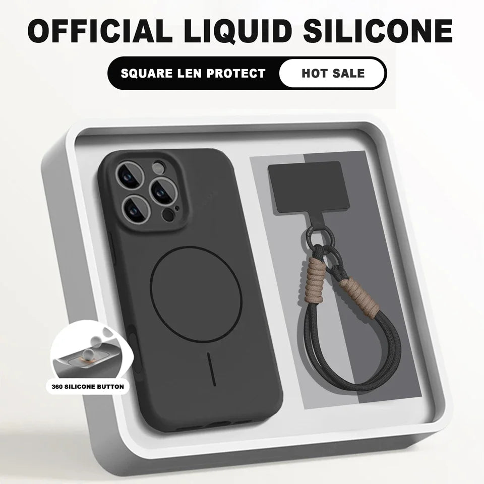 Magnetic Wrist Strap Phone Case For iPhone
