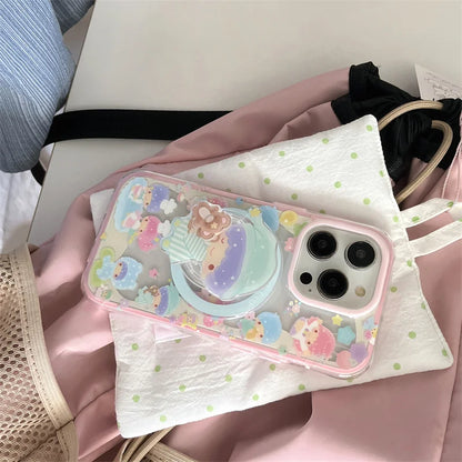 Kawaii Cartoon Magnetic Stand Phone Case