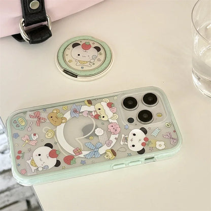 Kawaii Cartoon Panda Magnetic Phone Case