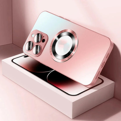 Tempered Glass Matte Magnetic For Magsafe Wireless Charging Case For iPhone
