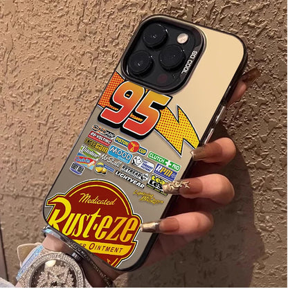 Lightning McQueen 95 Cars Plating Phone Case  For iPhone