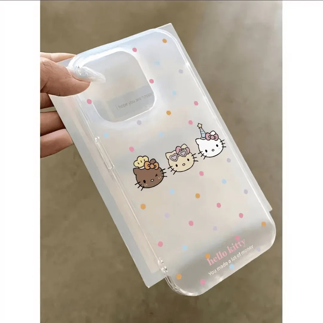 Hello Kitty Colorful Wave Point Phone Case For iPhone