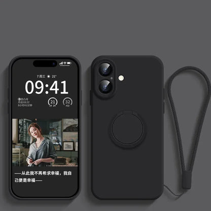 Liquid Ring Holder Stand Case For iPhone