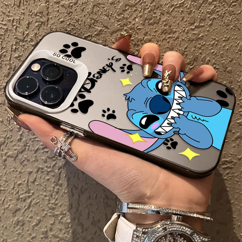 Cartoon Couple Stitch Case For iPhone