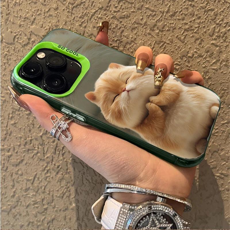 Cute Funny Fat Cat Case For iPhone