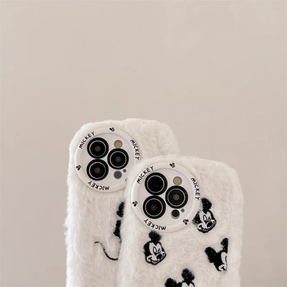 Cute Winter Warm Plush Phone Case