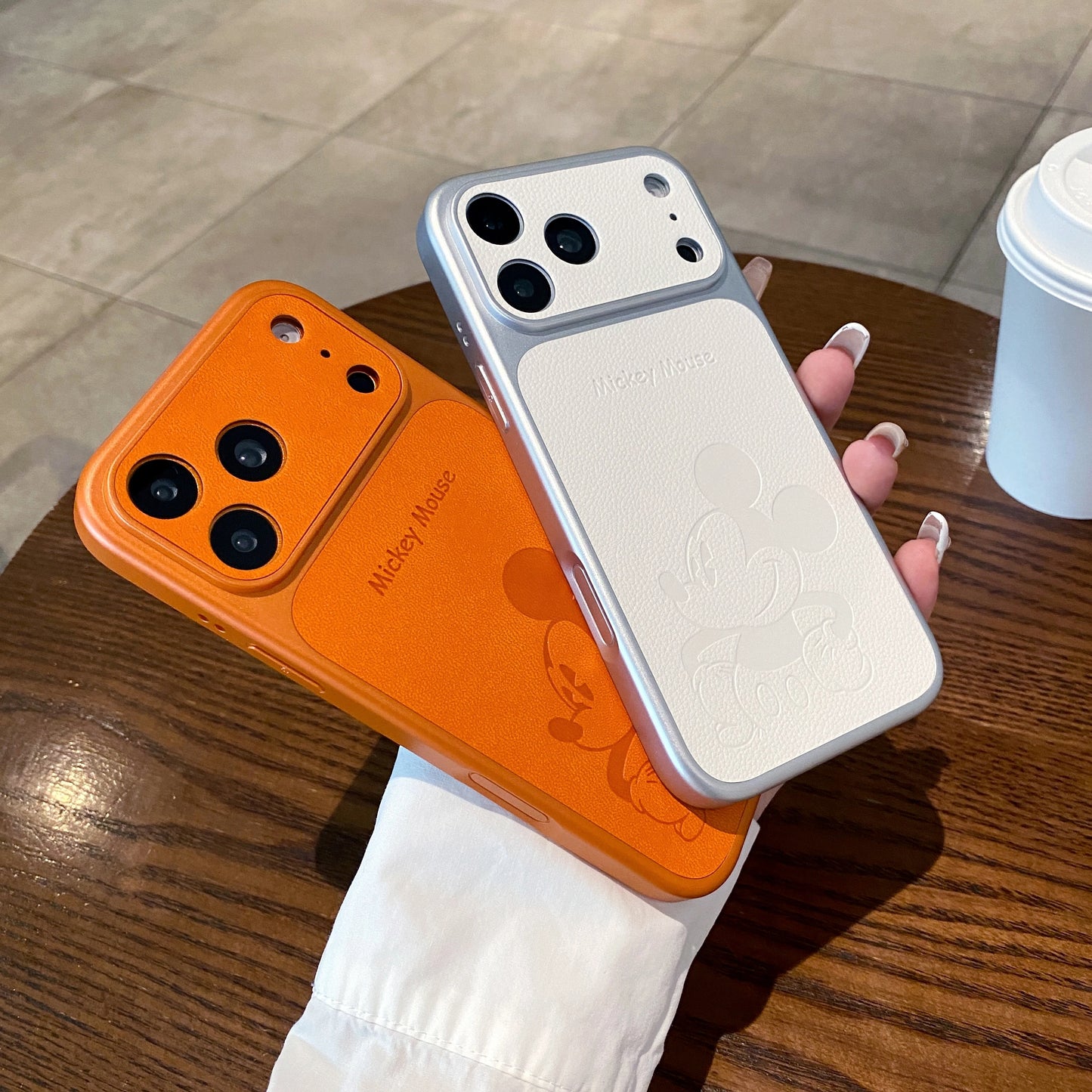 Cartoon Mickey Leather Phone Case For iPhone
