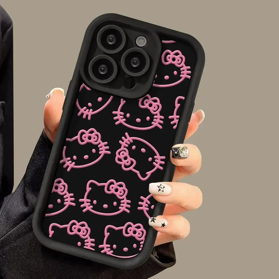 Hello Kitty Pink Graffiti Phone Case For iPhone