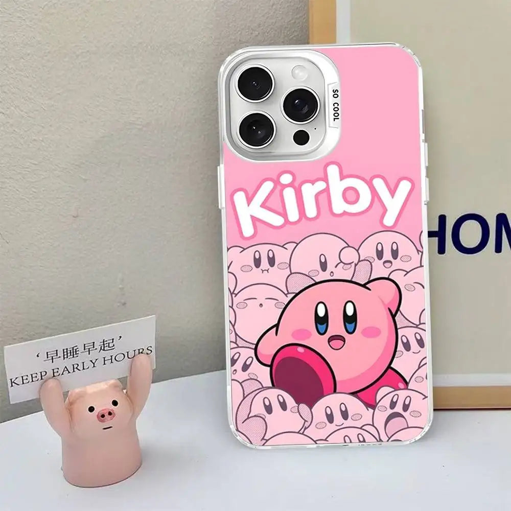 Cartoon Pink Kirbys Phone Case For iPhone