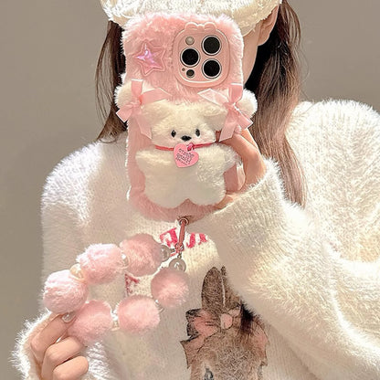 Bowtie Puppy With Chain Cell Phone Protective Jacket For iPhone