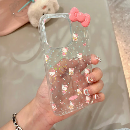 Hello Kitty Pink Bow 3D Kawaii Phone Case For iPhone