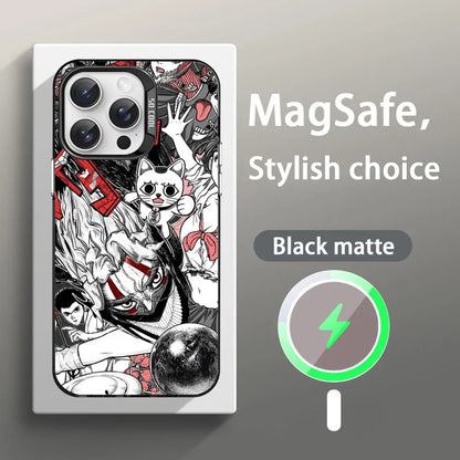 Hot Anime Dandadan Pattern Design Phone Case Magnetic IMD Colorful Silver Case For iPhone