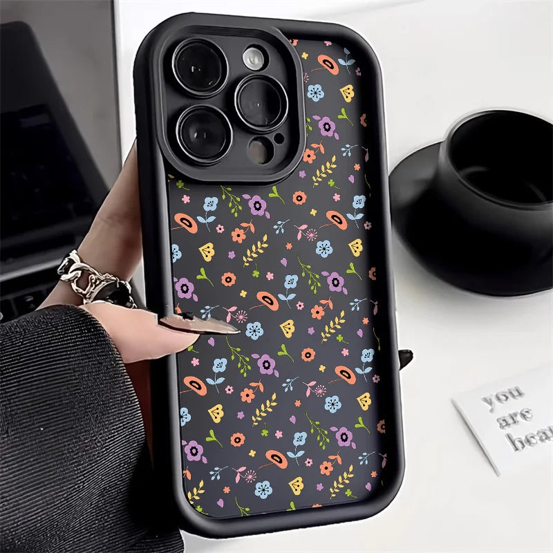 Flower Shockproof Silicone Cover Soft Funda Phone Case