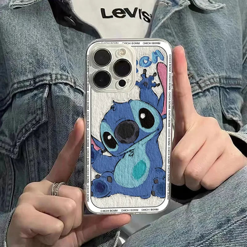 Stitch Kawaii Cute White Naughty Kawaii Phone Case For iPhone