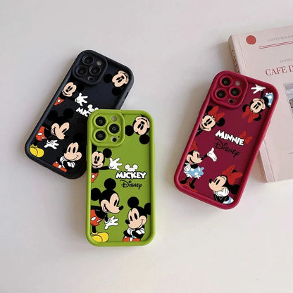 Disney Mickey Minnie Mouse Cute Silicone Phone Case For iPhone