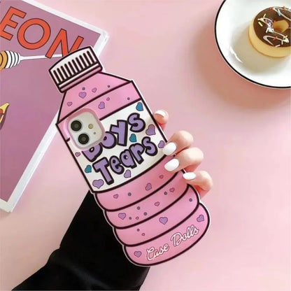 3D Cartoon Water Bottle Phone Case Soft Silicone Cover