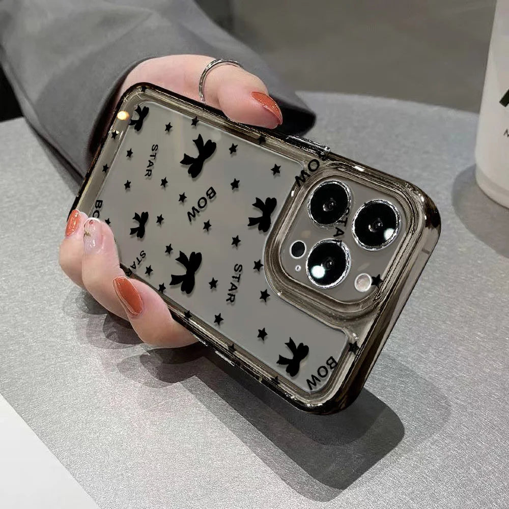 Bow Print Clear Phone Case