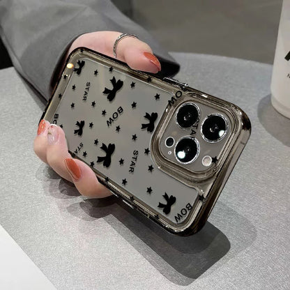Bow Print Clear Phone Case
