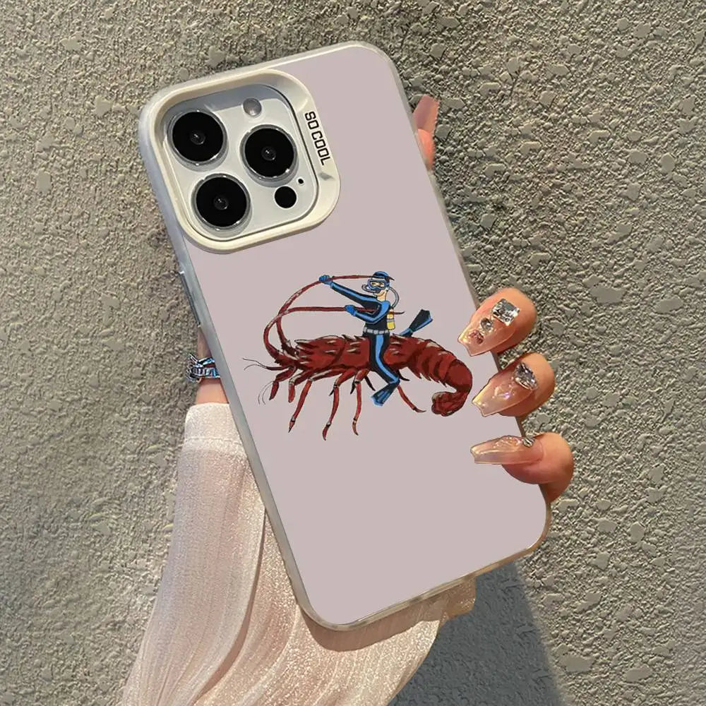 Lobster Diving With Scuba Diver Phone Case For iPhone