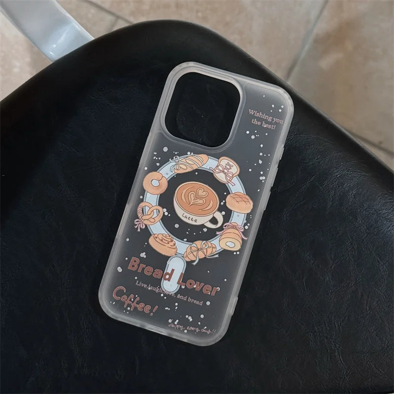 Fashion Bread Latte Coffee Cell Phone Case