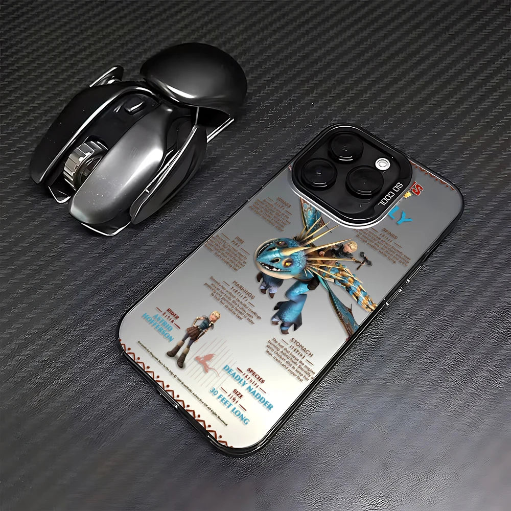 Lovely Couple Toothless Fury Dragon Phone Case For iPhone