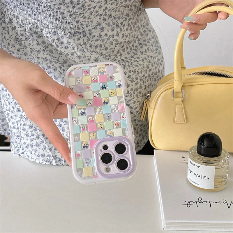 Color Grid Pattern Cute Phone Case