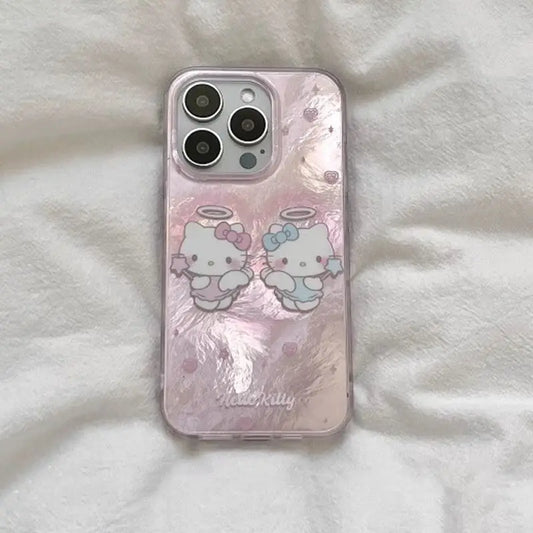 Korean Angel Baby Cute Hello Kitty Phone Case For iPhone