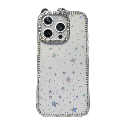 Luxury Cute Cat Bling Diamond Camera Protector Phone Case