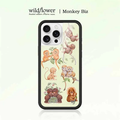 Wildflower INS Monkey Biz Phone Case For iPhone