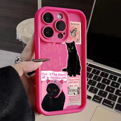 Ancient Egypt Black Cat Soft Silicone Phone Case