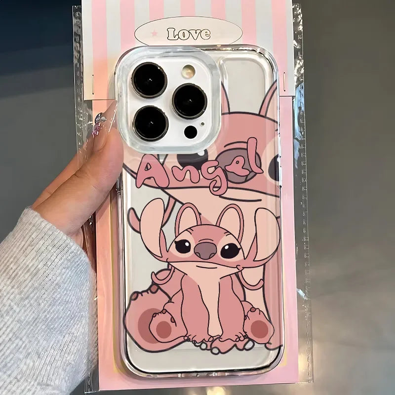 Stitch Angel Cute Phone Case For iPhone