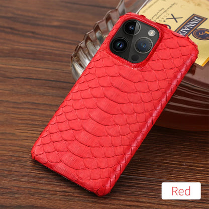 100% Genuine python Leather Phone Case For iPhone