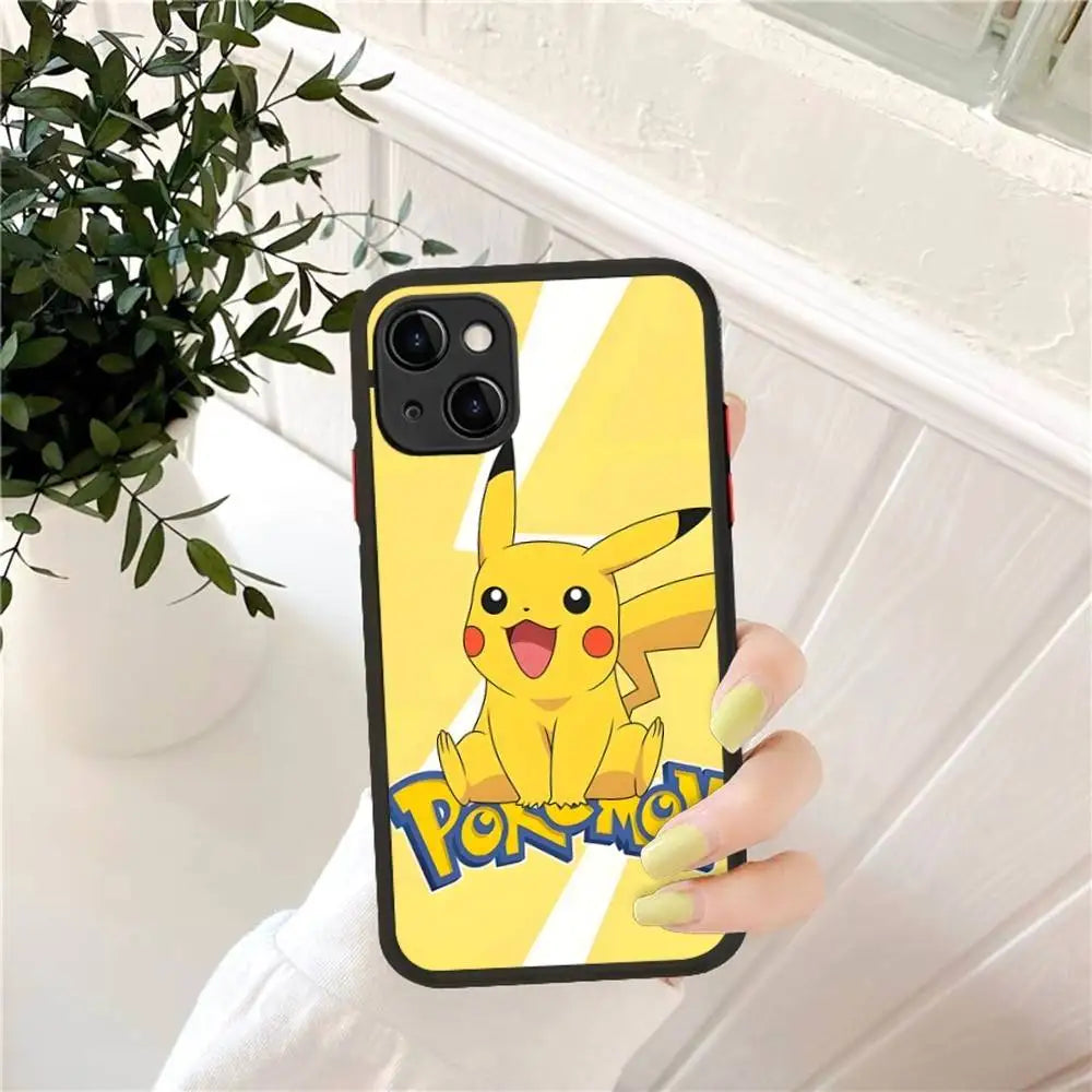 Pokemon Gengar Pikachu Painting Phone Case For iPhone