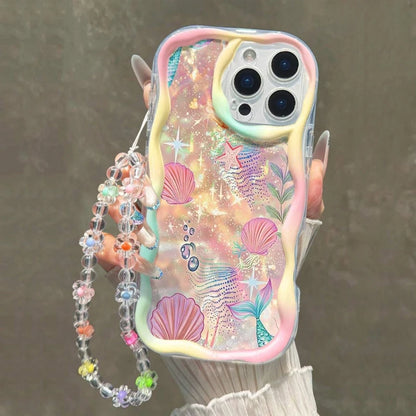 Colored Gradation Scallops Pattern Phone Case For iPhone