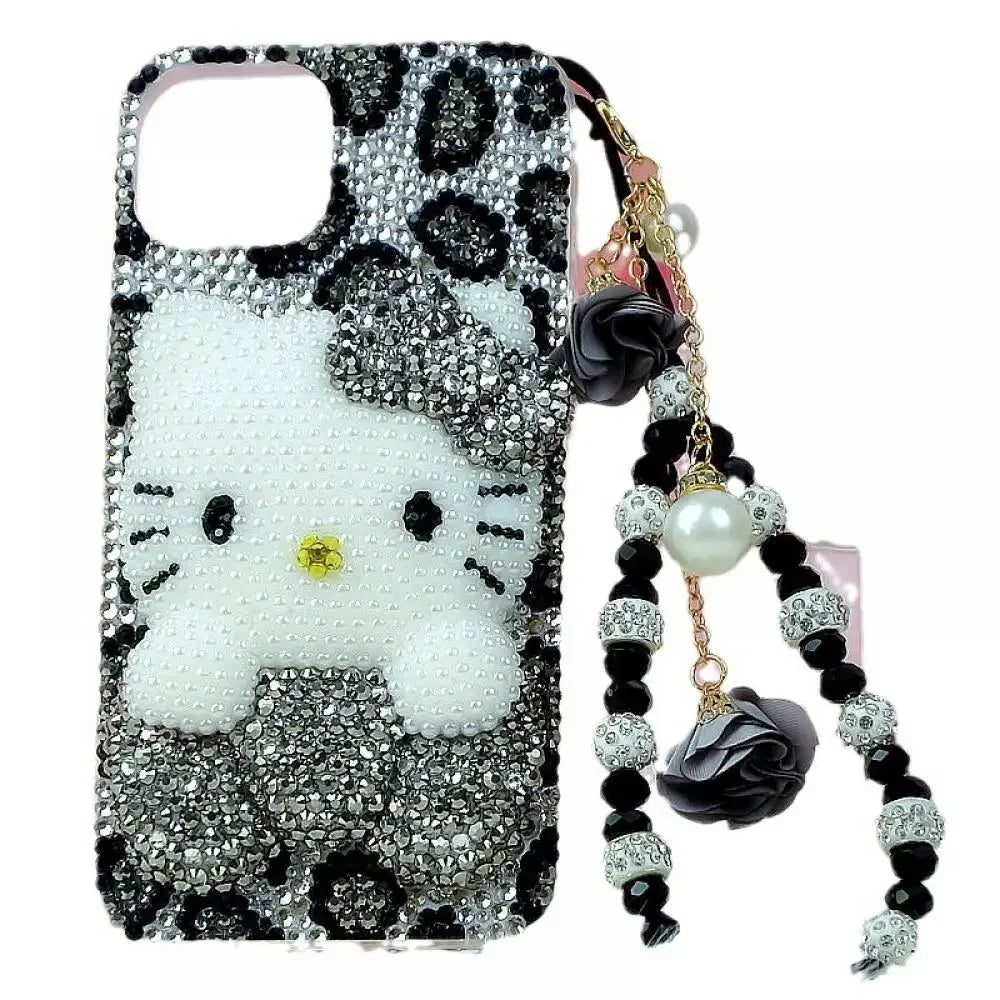 Cute Rhinestone iPhone Phone Case Sanrio Hello Kitty For iPhone