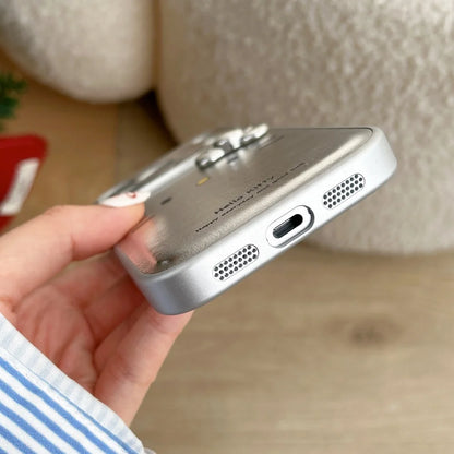 Silver Skin Kitty Three Dimensional Bow Phone Case