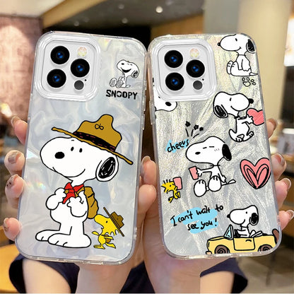 New Snoopy Dog Cute Cartoon Gradient Phone Case