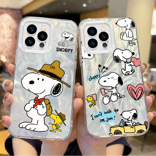 New Snoopy Dog Cute Cartoon Gradient Phone Case