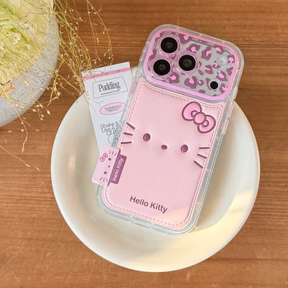 Cute Cartoon Sanrio Leather HelloKitty Phone Case For iPhone