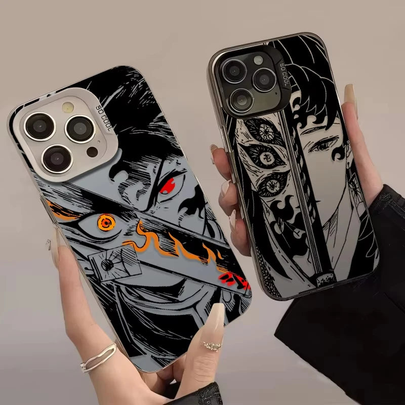 Trendy Anime Demon Slayer Frosted Case For iPhone