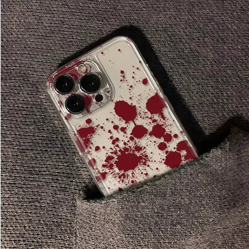 Red Pigment Patterns Phone Case For iPhone