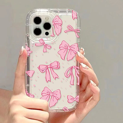 Korean Cute Pink Bowknot Phone Case For iPhone