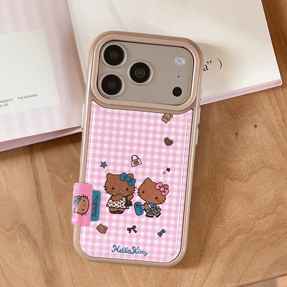 Advanced Cute Pink Skin Power Grid Kt Phone Case For iPhone