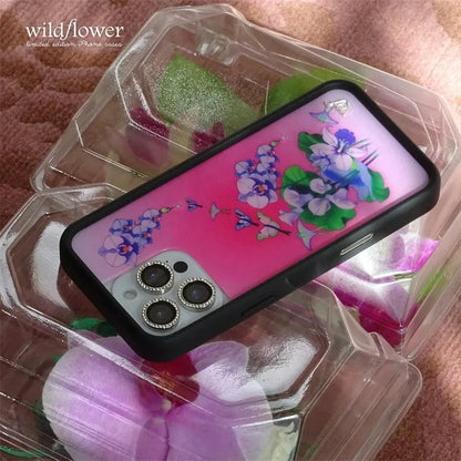 Wildflower ins Butterfly Dreams Flower Phone Case For iPhone