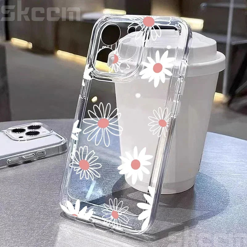 Colorful Flower Soft Silicone Phone Case For iPhone