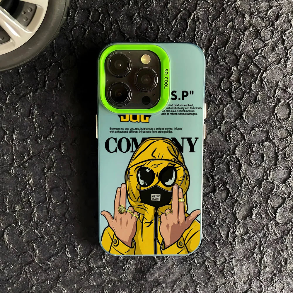 Washable Shockproof CP Puals Frosted Case For iPhone