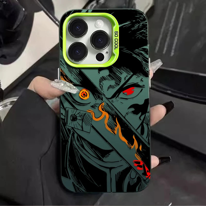 Trendy Anime Demon Slayer Frosted Case For iPhone