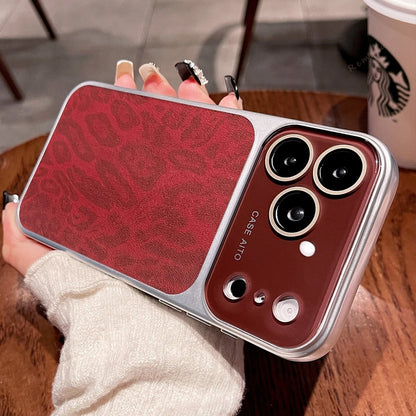 Matte Leopard Leather Phone Case For iPhone
