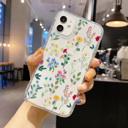 Transparent Flower Phone Case For iPhone